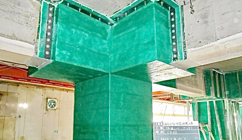 繊維シート巻き工法