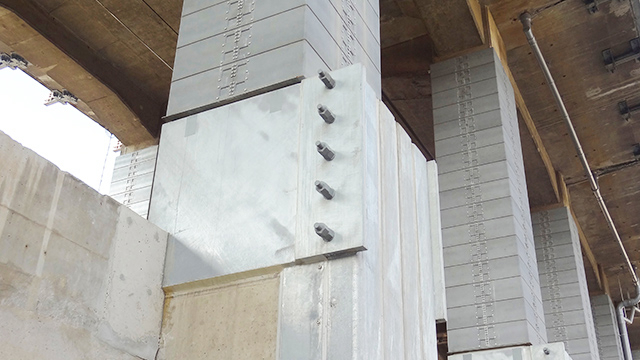 特殊ポリマーセメントモルタルによる柱の耐震補強（PPMG-CR工法）