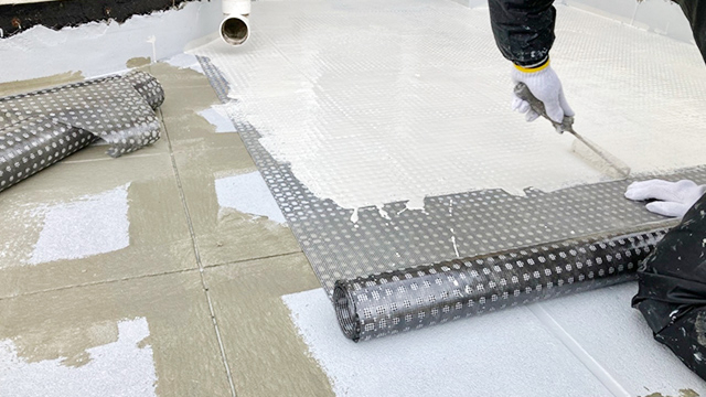 高耐久アクリルゴム屋根塗膜防水(アロンコートSQ)